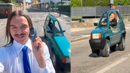 Tommy Cash al volante della Fiat Panda più stretta del mondo: nel video di “Ok” l’auto diventata virale
