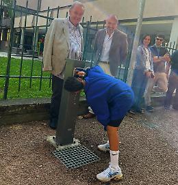 Una fontanella per i ragazzi: Carmagnola ha una nuova colonnina donata da BTM