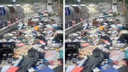 Incredibile a Torino: un marciapiede inservibile perché ricoperto dai rifiuti
