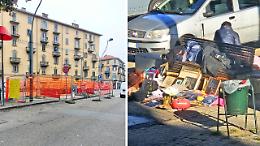 Il mercatino della refurtiva sfrattato da un cantiere ma i venditori si spostano nel giardino e lo riaprono