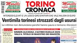 Oggi in edicola su Torino Cronaca - La prima pagina del 16 novembre 2025