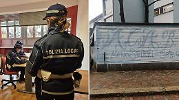 A Mirafiori Sud tornano i vigili, ma l'inaugurazione viene "sporcata" da scritte-shock