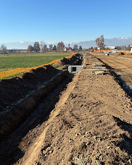 Candiolo, proseguono i lavori per il nuovo argine sul torrente Chisola