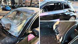 Auto nel mirino a Torino: i vandali distruggono una Fiat 500 parcheggiata in strada