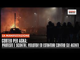 Corteo per Aska: proteste e scontri. Molotov ed estintori contro gli agenti