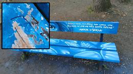 Venaria, svastiche sulla panchina dedicata alla principessa di Savoia