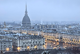 Meteo Piemonte, nevica a bassa quota. Imbiancata anche Torino