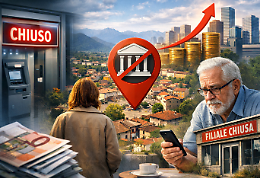 La ritirata delle (grandi) Banche: in Piemonte 669.000 persone restano senza