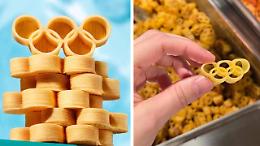 Milano-Cortina 2026, la pasta diventa icona: ecco il formato "anelli olimpici" 