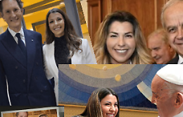 Dai Papi a John Elkann, ecco chi spunta nel "dossier" di Claudia Conte, tra Palazzo, Curia e spettacolo