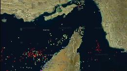 Traffico marittimo intorno allo Stretto di Hormuz durante il cessate il fuoco