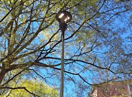 Pi&ugrave; luce in piazza Chiaves: nuovo impianto completato nel giardino Scafidi