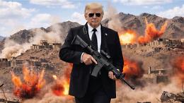 Trump pubblica un&rsquo;immagine con un mitra tra le mani e riaccende le tensioni con l&rsquo;Iran 