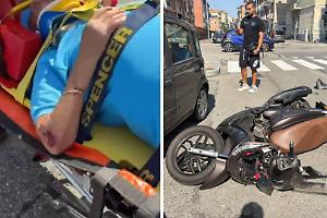 Anziano in scooter centrato in pieno da una Panda: è grave al Cto