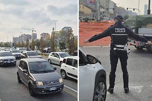 Piazza Baldissera, i lavori creano un "imbuto" e il traffico va in tilt