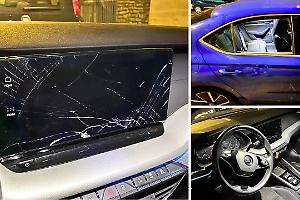 I ladri non trovano nulla da rubare nell'auto e rompono lo schermo per vendetta