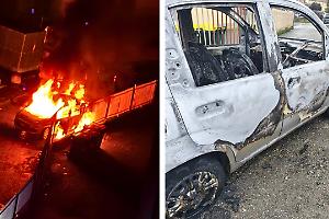 Notte di fuoco a Torino, bruciata un'automobile. Caccia al piromane