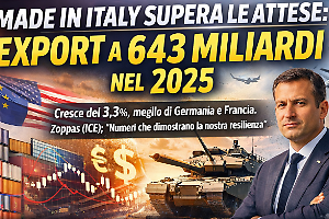 Export italiano, la spinta che non ti aspetti: 2025 a 643 miliardi (malgrado dazi e guerre)