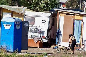 Carmagnola, sgomberato il campo nomadi di via Rio Tercero