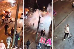 La Pasqua a Torino: prima il lancio dei fuochi d'artificio, poi la maxi rissa in strada
