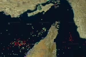 Traffico marittimo intorno allo Stretto di Hormuz durante il cessate il fuoco