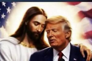 Trump e l’immagine che fa discutere: “Sono il prescelto di Dio”