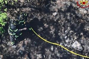 Incendio nei boschi di Brovello-Carpugnino: rogo spento, decisivi l'uso dei droni