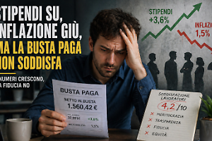 Stipendi su (ma non troppo), soddisfazione giù: ecco perché 6 lavoratori su 10 bocciano la busta paga