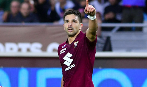 L'attaccante del Torino, Giovanni Simeone