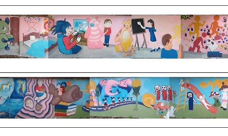 San Giusto Canavese, un murales sull&rsquo;infanzia firmato dagli studenti: l&rsquo;arte accoglie chi entra a scuola