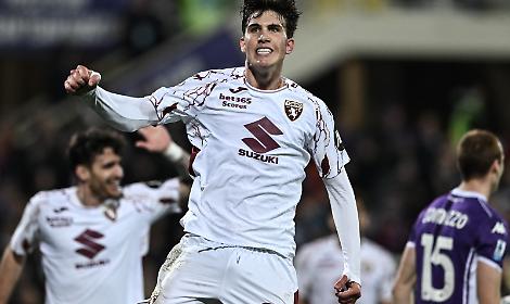 La gioia di Casadei in Fiorentina-Torino (foto Getty Images)