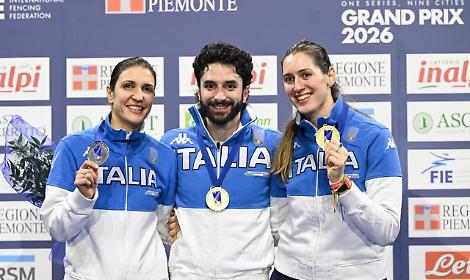 Italia in trionfo all'Inalpi Arena il Grand Prix Fie di fioretto incorona Martina Batini e Guillaume Bianchi, argento per Arianna Errigo