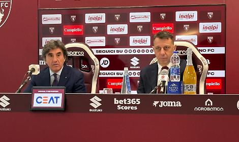 Il presidente del Torino, Urbano Cairo, insieme al nuovo tecnico Roberto D'Aversa