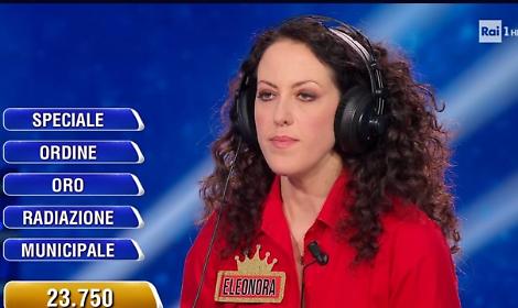 Eleonora fa nove, la campionessa torinese perde la Ghigliottina, stavolta da 90mila euro