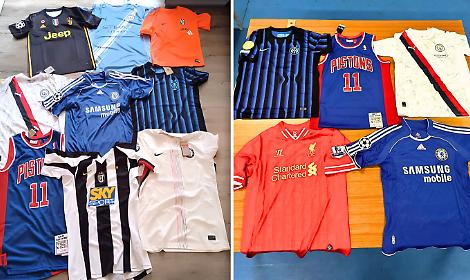 La maglie sportive erano taroccate: maxi sequestro da 700mila euro a Leini