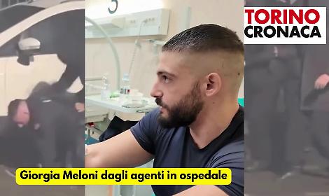 Meloni dagli agenti feriti e ai medici "Grazie per il vostro lavoro" VIDEO