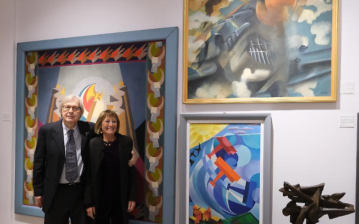 Vittorio Sgarbi e l'assessore Purchia