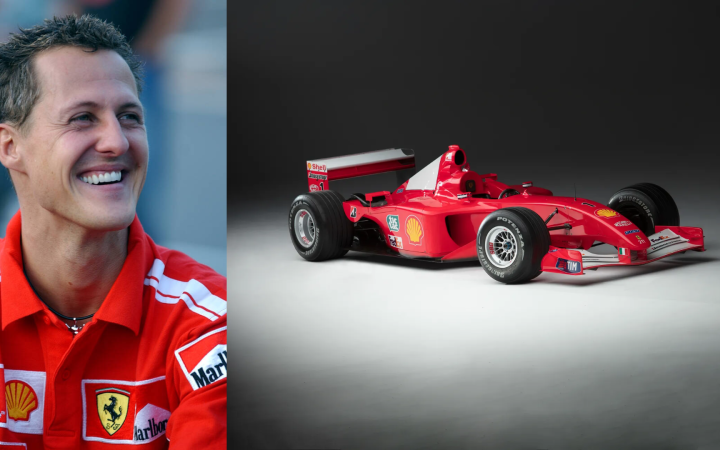 La Ferrari F2001 di Michael Schumacher verrà messa all'asta a Montecarlo
