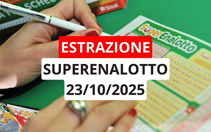 Estrazione Superenalotto: ecco i numeri vincenti di giovedì 23 ottobre