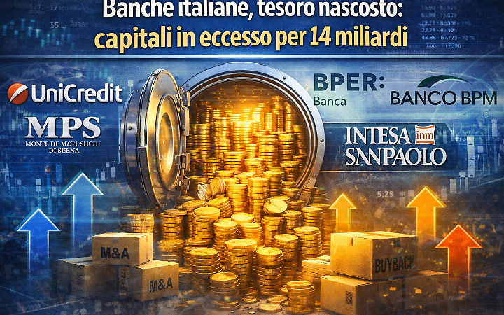 Le banche italiane hanno "troppi" soldi: ecco i miliardi nascosti e cosa ne faranno (e perch&eacute;)