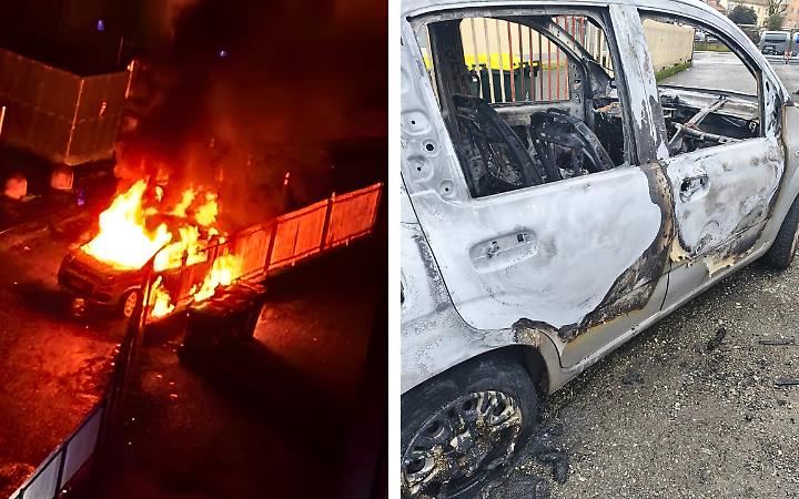 Notte di fuoco a Torino, bruciata un'automobile. Caccia al piromane