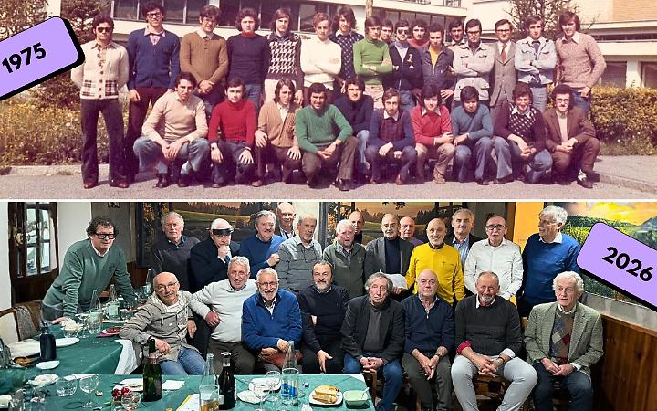 Scattano la stessa foto 50 anni dopo la maturit&agrave;. La cena di classe in Canavese