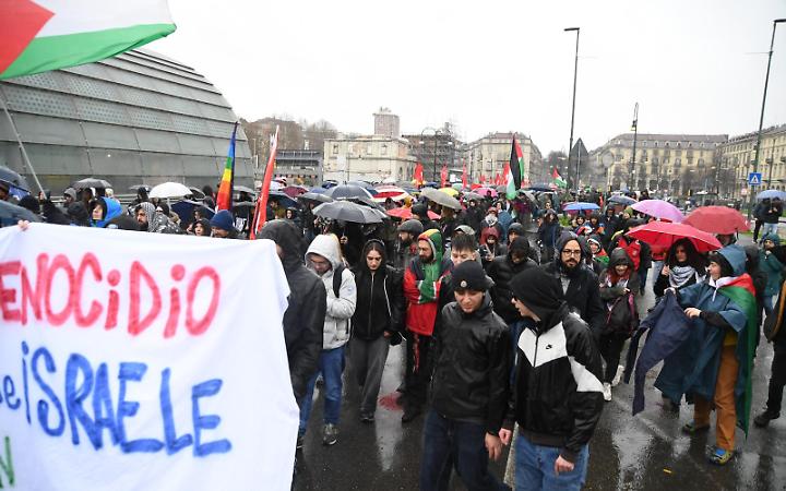Il corteo dei Pro-Pal