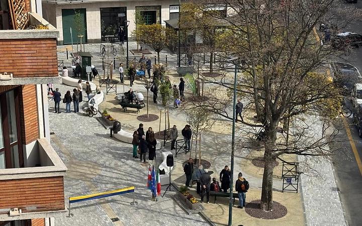 A Cenisia una nuova piazzetta verde: ecco la nuova via Coazze