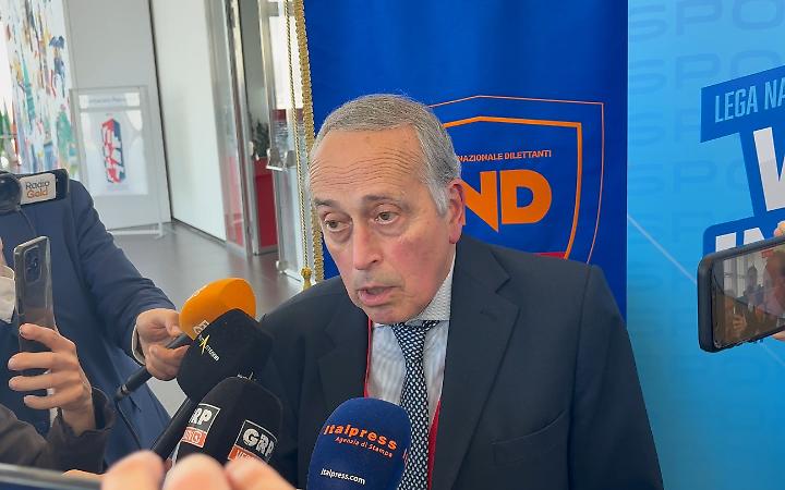 Il presidente della Lnd, Giancarlo Abete