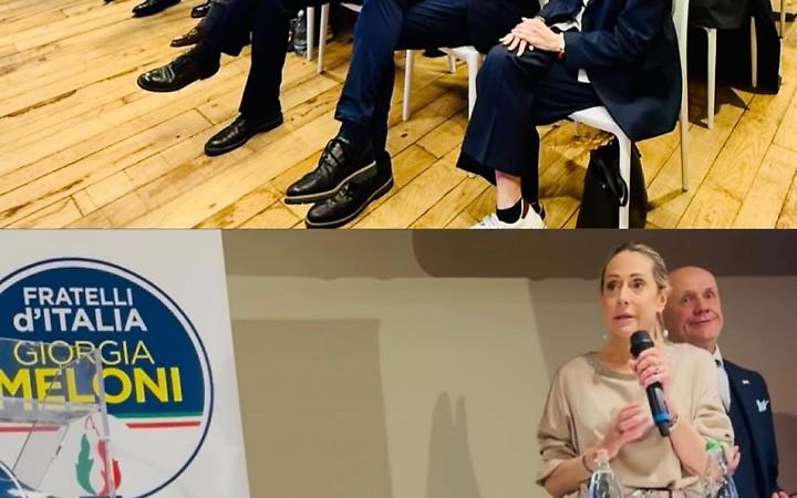 Arianna Meloni a Torino: &laquo;Non ci perdiamo d&rsquo;animo&raquo;, ed &egrave; standing ovation per Marrone