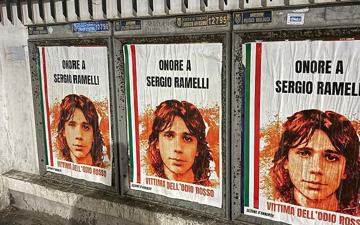 Manifesti nella notte per Sergio Ramelli: Torino ricorda il militante ucciso nel 1975