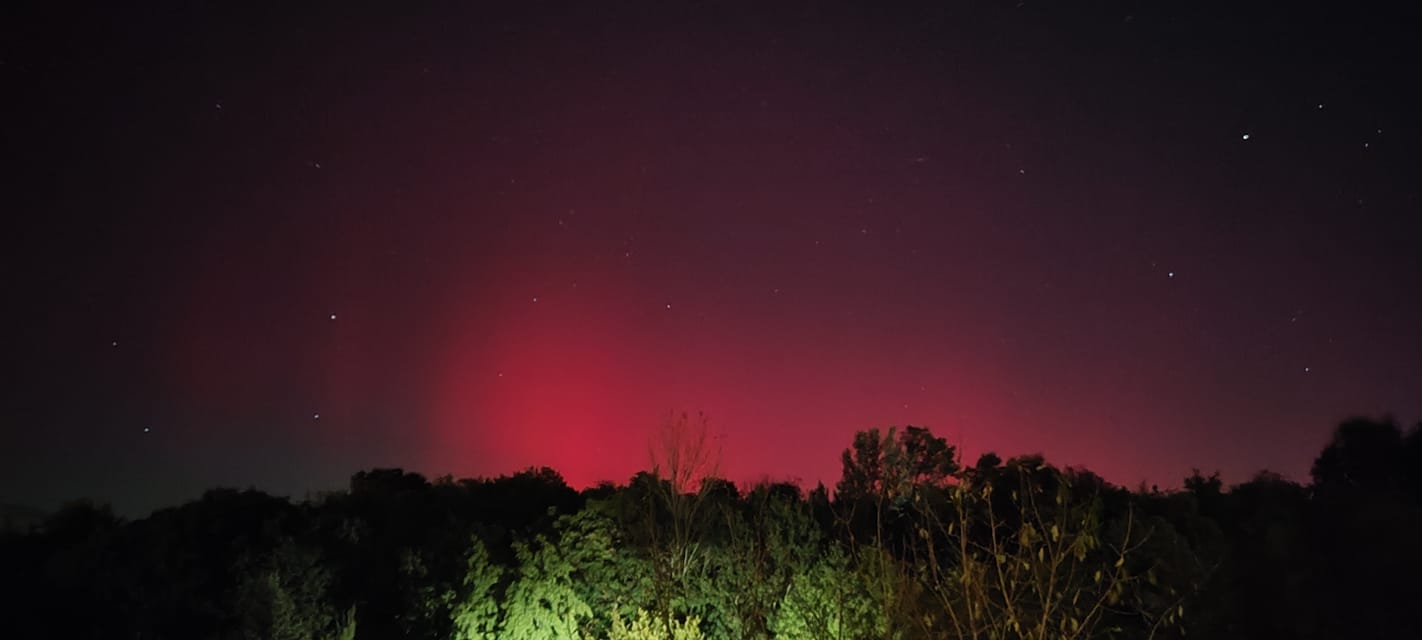 Aurora boreale a Pavone Canavese