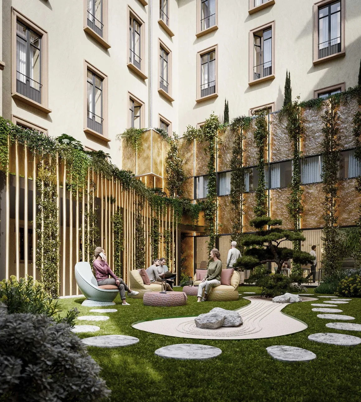 Rendering del progetto per via Sacchi